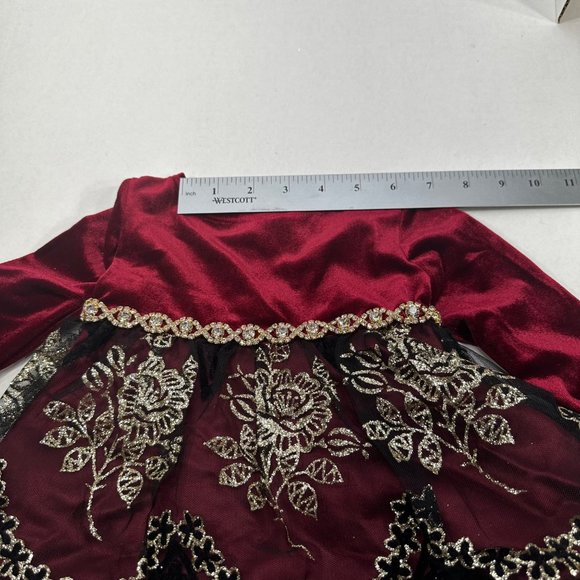 Rare Edition Girl's Size 6-9 Month Dress And Plastic Short Set Red Preowned - Picture 7 of 16